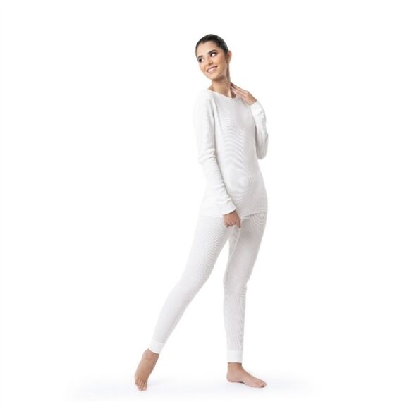 Fruit Of The Loom Women's Eversoft Waffle Thermal Lounge 2-Piece Set Size XXXL - Picture 2 of 13